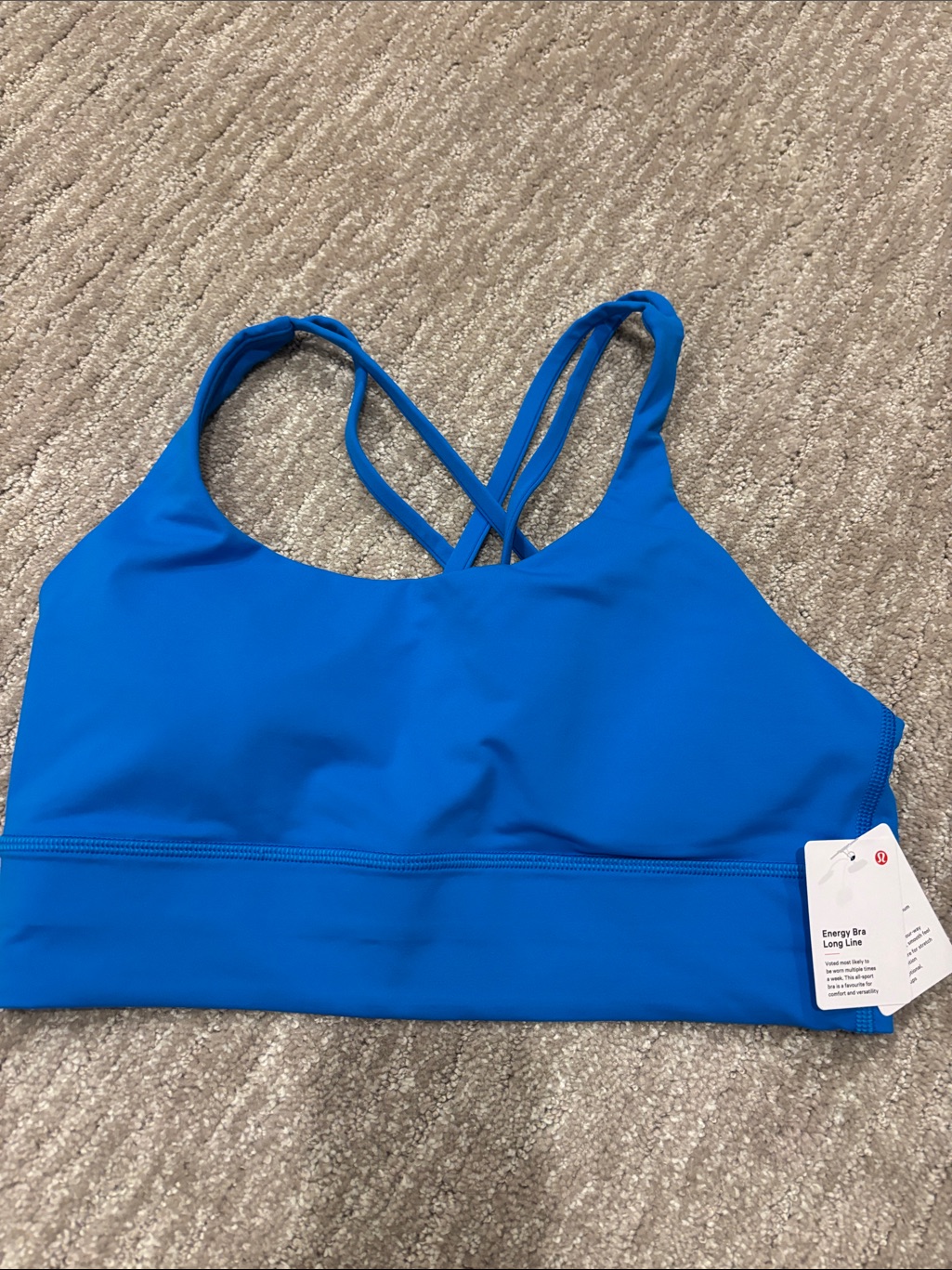 Nwt Lululemon Energy Bra Long Line. Size 10. Poolside Blue.